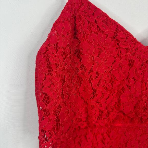 Lulus Caterina Red Lace Off-the-Shoulder Maxi Dress - Picture 5 of 10